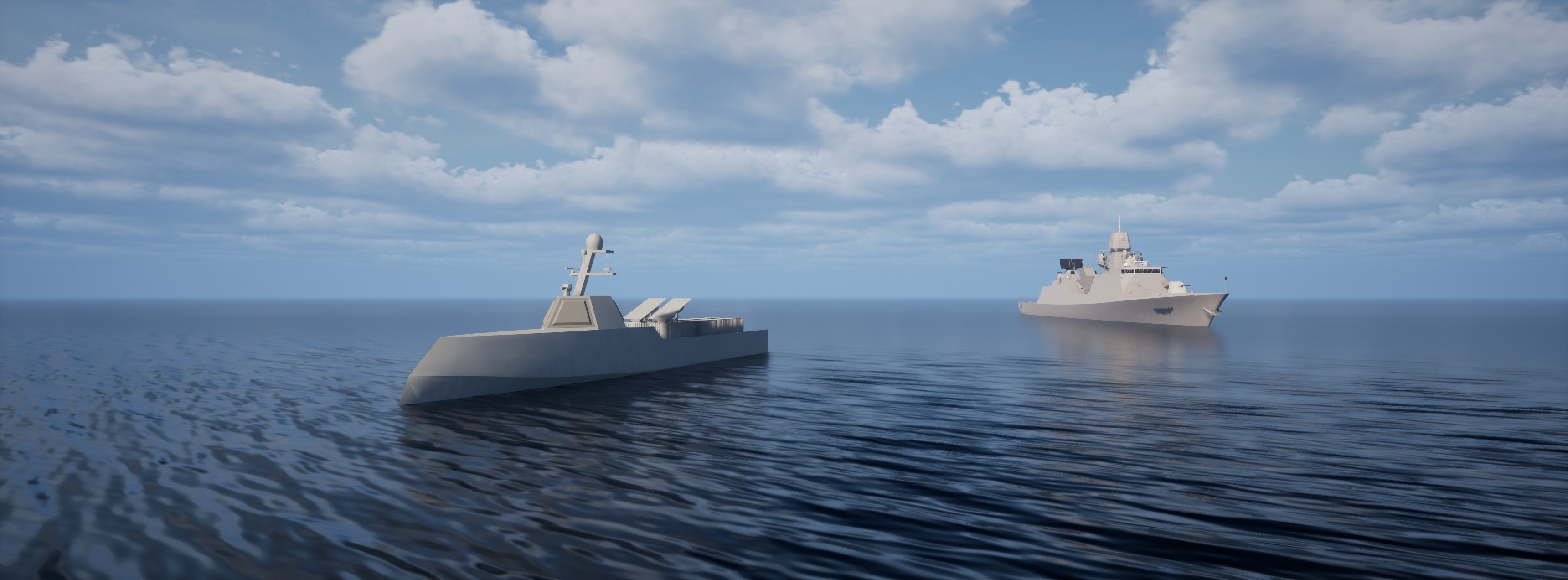Render van het Multi-role Support Ship (bron: MARIN)