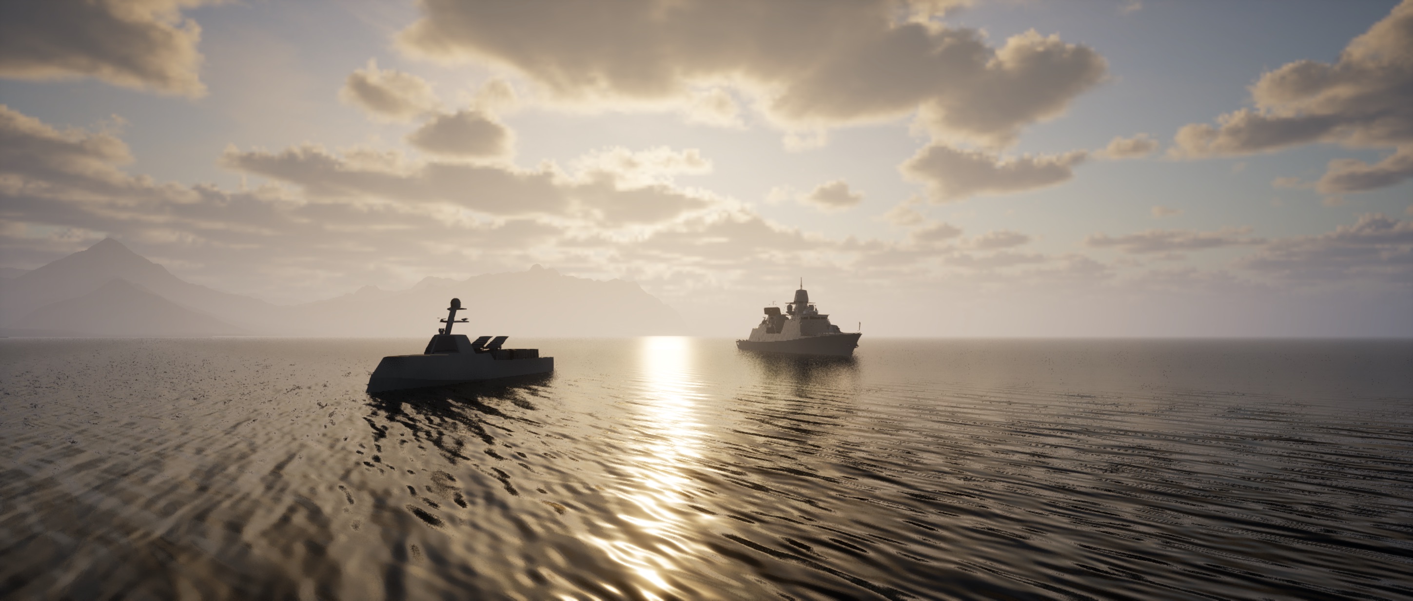 Render van het Multi-role Support Ship (bron: MARIN)