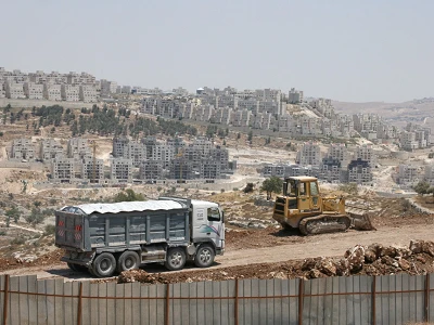 Isra&euml;lische nederzetting in aanbouw nabij Jeruzalem, Westelijke Jordaanoever
